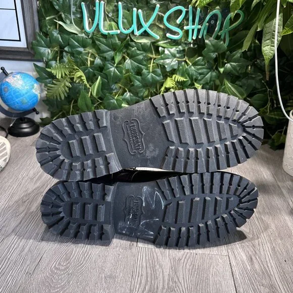 Thursday Boot Company Stomper Zip-Up Boot Brown Leather Mens 15 READ Boots